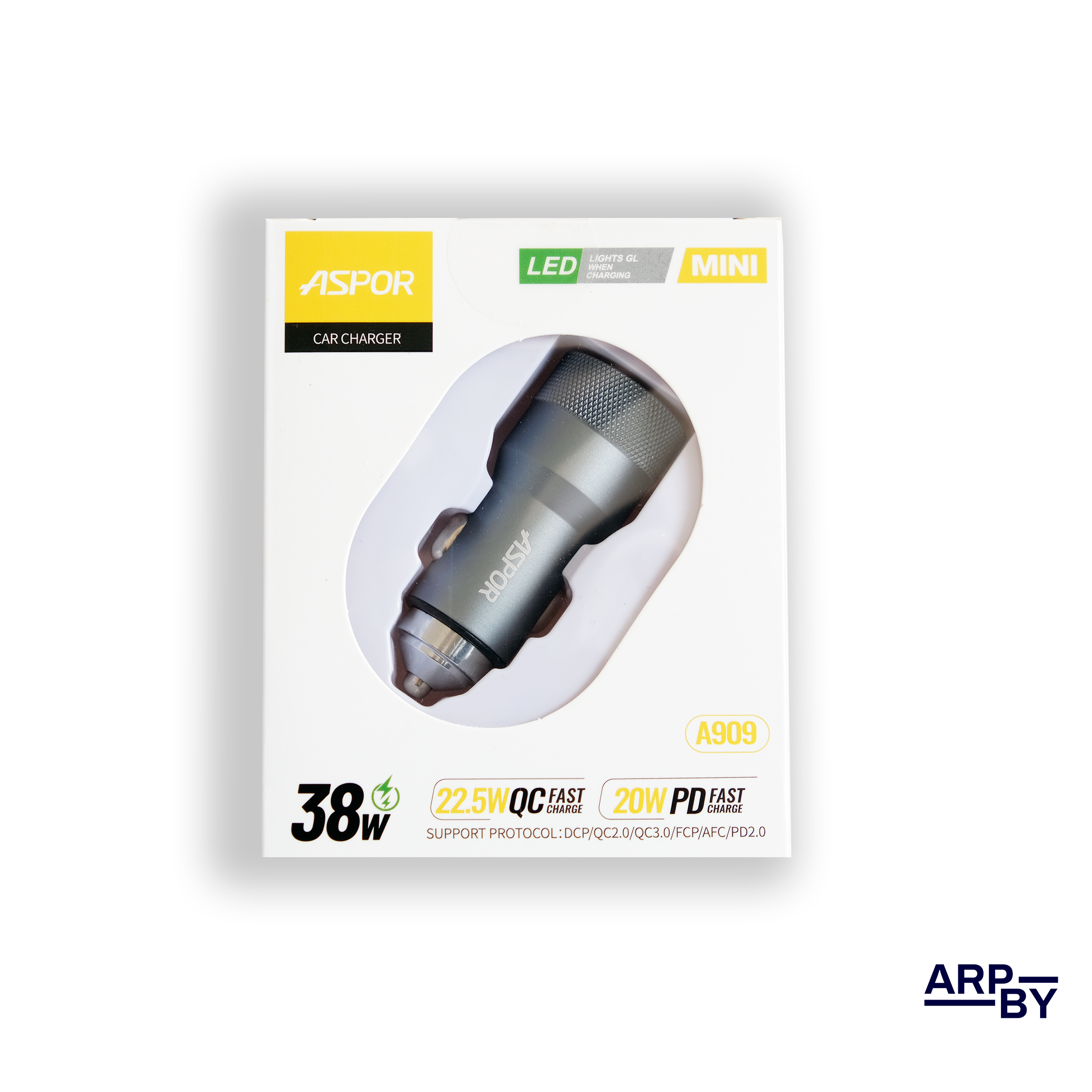 Carregador Isqueiro Rápido 2 Entradas 38W A909 Cinza Carregador Isqueiro Rápido 2 Entradas 38W A909 Cinza